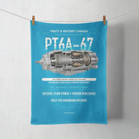 Thumbnail for PT6A-67 design on turquoise towel