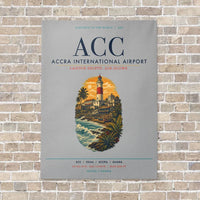 Thumbnail for Accra International Airport ACC vertical canvas print - no frame - light gray background