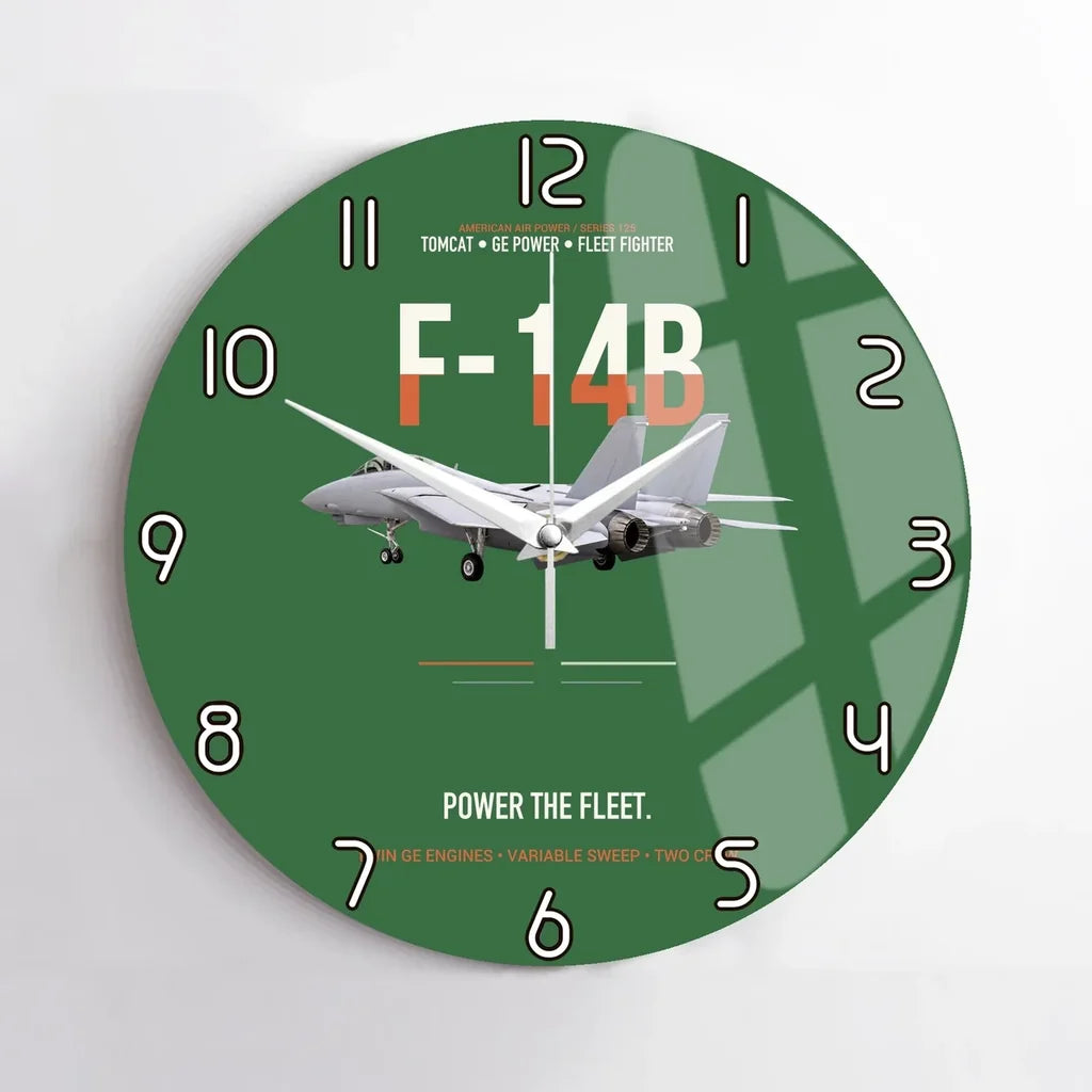 F-14B Tomcat Power The Fleet design on green no frame wall clock