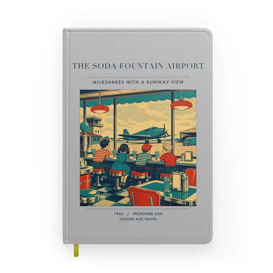 VINTAGE G4247 - The Soda Fountain Airport - Designed Notebooks design on lightgray