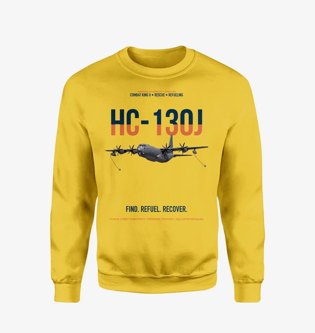 HC-130J COMBAT KING II design on yellow sweatshirt
