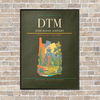Thumbnail for Dortmund Airport DTM vertical canvas print - framed - green army background