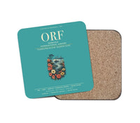 Thumbnail for Norfolk International Airport (ORF) design on turquoise 1 piece coaster