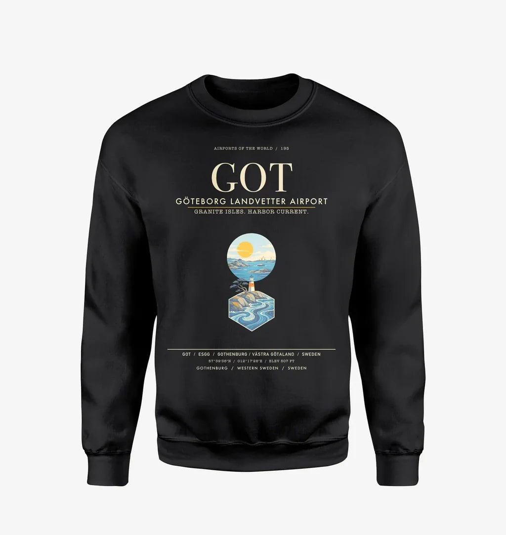 Goteborg Landvetter Airport GOT Sweatshirt - Black