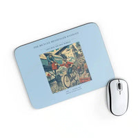 Thumbnail for VINTAGE G4311 - The Bicycle Messenger Handoff - Designed Mouse Pads design on lightblue rectangle