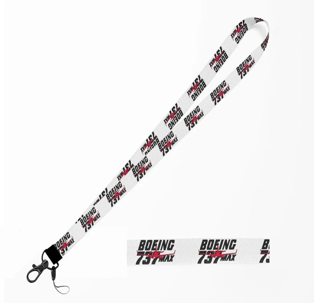Amazing 737 Max lanyard - white