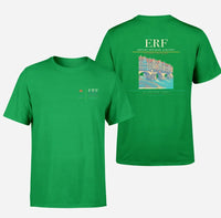 Thumbnail for Erfurt-Weimar Airport (ERF) design printed on green double-side t-shirt