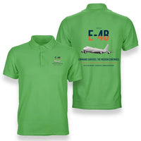 Thumbnail for E-4B Nightwatch design on light green double-side polo t-shirt, double-side print