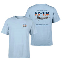 Thumbnail for KC-10A EXTENDER design on light blue double-side t-shirt, double-side print