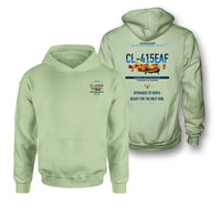 Thumbnail for Canadair CL-415EAF design on light green double-side hoodie, double-side print