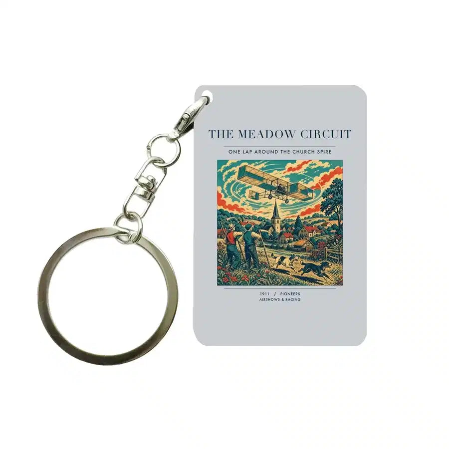 VINTAGE G4325 - The Meadow Circuit - Designed Key Chain design on lightgray