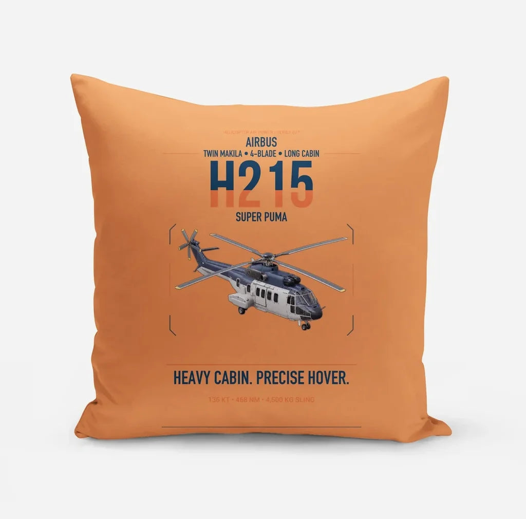 Airbus H215 design on orange pillow