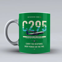 Thumbnail for C295 Firefighter Mug design on green airbus