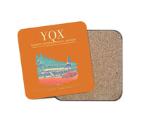 Thumbnail for Gander International Airport (YQX) design on orange 1 piece coaster