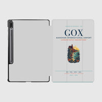 Thumbnail for Manohar International Airport Mopa (GOX) design on light gray samsung tablet tablet case