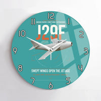 Thumbnail for Saab J 29F Tunnan design on turquoise no frame wall clock