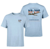 Thumbnail for KB-29P SUPERFORTRESS design on light blue double-side t-shirt, double-side print