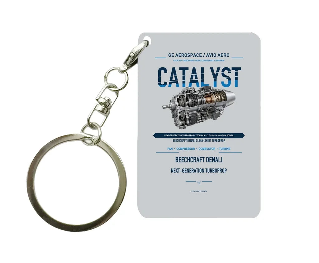 CATALYST Key Chain design on light gray key chain