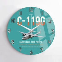 Thumbnail for C-119G Flying Boxcar design on turquoise no frame wall clock