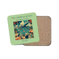Thumbnail for The Caribbean Jet Run - Designed Coasters design on light green 1-piece