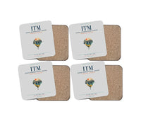 Thumbnail for Osaka International Airport (ITM) design on light gray 4 pieces set coaster