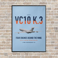 Thumbnail for Vickers VC10 K.3 vertical canvas print - framed - light blue background