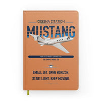 Thumbnail for Cessna Citation Mustang design on orange notebook