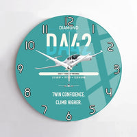Thumbnail for Diamond DA42-VI design on turquoise no frame wall clock