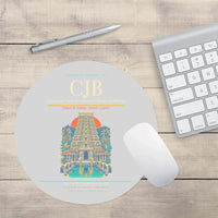 Thumbnail for Coimbatore International Airport CJB Mouse-Pad Round - Light Gray