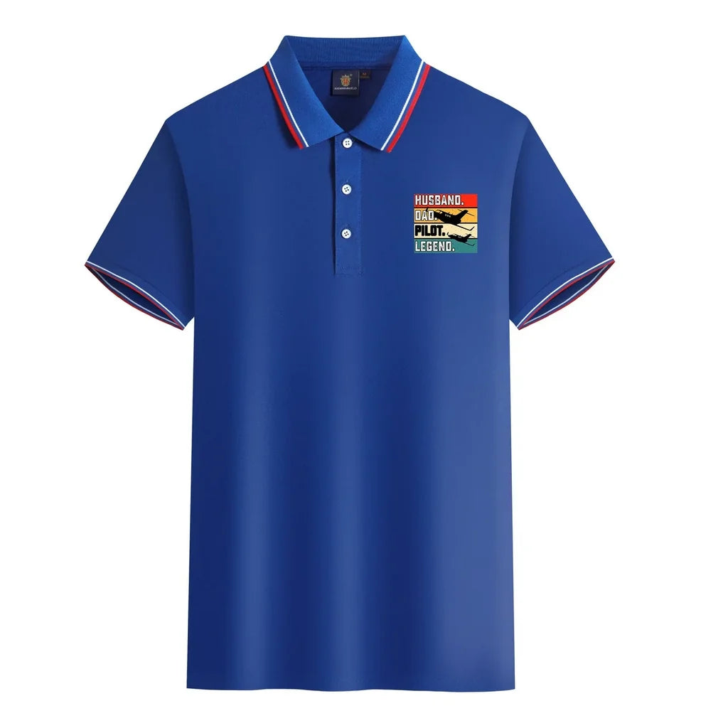 Customisable Husband & Dad & Pilot Polo Shirt - view 10