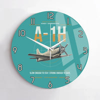 Thumbnail for A-1H Skyraider design on turquoise no frame wall clock