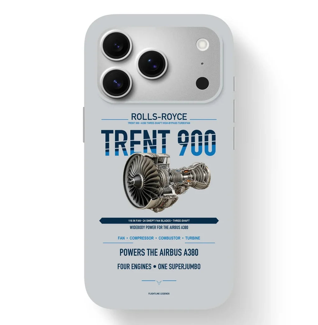 TRENT 900 Case design on light gray iphone case