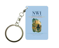 Thumbnail for Norwich Airport (NWI) design on light blue key chain