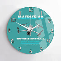 Thumbnail for DJI Matrice 4D design on turquoise no frame wall clock