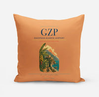 Thumbnail for Gazipasa-Alanya Airport (GZP) design on orange pillow