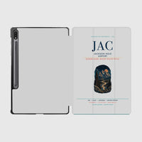 Thumbnail for Jackson Hole Airport (JAC) design on light gray samsung tablet tablet case