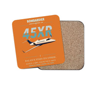 Thumbnail for Bombardier Learjet 45XR design on orange 1 piece coaster