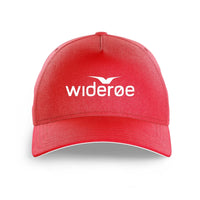 Thumbnail for Wideroe Airlines logo printed on red cap