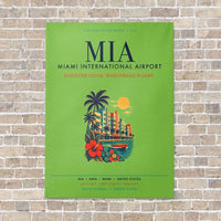 Thumbnail for Miami International Airport MIA vertical canvas print - no frame - light green background