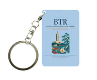 Thumbnail for Baton Rouge Metropolitan Airport (BTR) design on light blue key chain