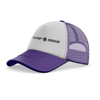 Thumbnail for Israir Airlines aviation design printed on purple trucker cap