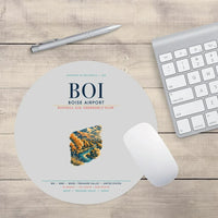 Thumbnail for Boise Airport (BOI) design on light gray round mouse pad