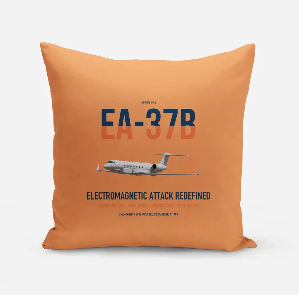 EA-37B Compass Call design on orange pillow