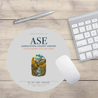 Thumbnail for Aspen - Pitkin County Airport (ASE) design on light gray round mouse pad