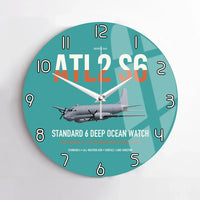 Thumbnail for Atlantique 2 Standard 6 design on turquoise no frame wall clock