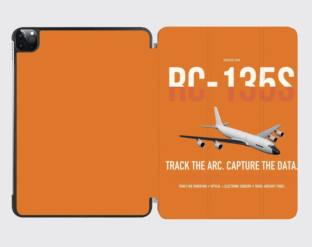 RC-135S Cobra Ball design on orange ipad tablet case