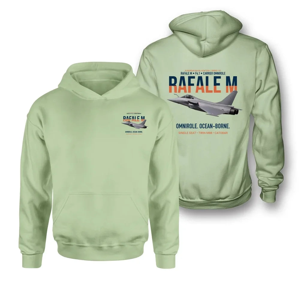RAFALE M F4.1 design on light green hoodie