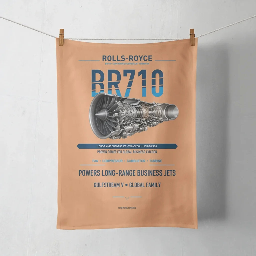 BR710 design on orange towel
