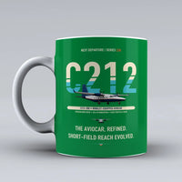 Thumbnail for C-212-300 Aviocar Mug design on green casa