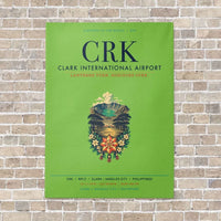 Thumbnail for Clark International Airport CRK vertical canvas print - no frame - light green background